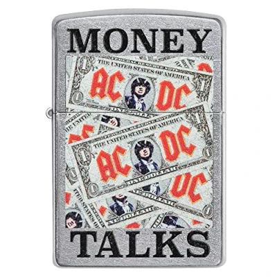 Imagen de ZIPPO AC/DC Design Color Image Street Chrome Mechero de tormenta, Recargable, en Caja Regalo