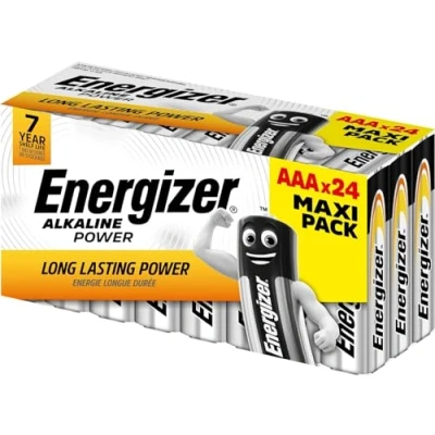 Imagen de Energizer Alkaline Power, Pack de 24 Pilas AAA, Larga duración para Uso Cotidiano, sin sulfataciones y con 7 años Vida útil