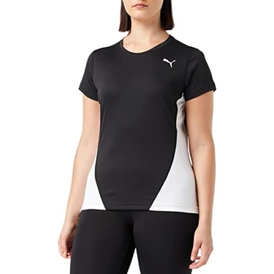Imagen de Puma Cross The Line tee W Camiseta, Mujer, Black White, S