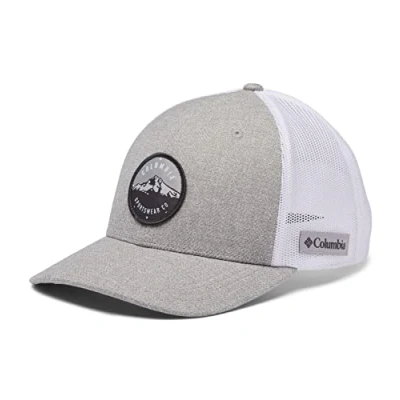 Imagen de Columbia Unisex Mesh Snap Back, Back Cap, Grey HTHR MT Hood Circle Patch, O/S