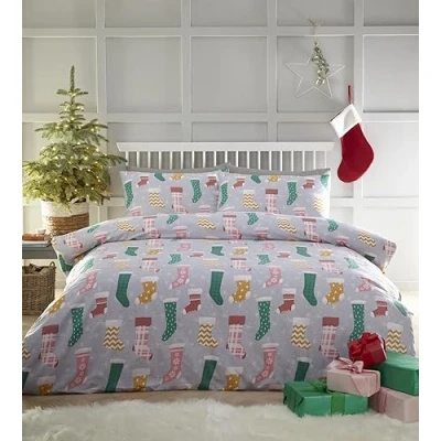 Imagen de Charlotte Thomas Juego de Funda edredón con diseño Medias navideñas, Multicolor