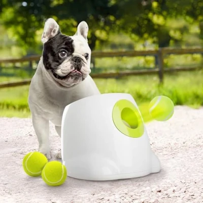 Imagen de ALL FOR PAWS Hyperfetch Ultimate Lanzador de Juguete Interactivo automático Pelotas Perro, máquina Lanzamiento Tenis Entrenamiento, 3 Incluidas (Estilo Mini)