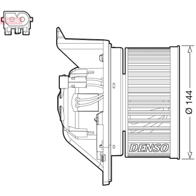Imagen de DENSO DEA05005 Ventilador de Calefacción para vehíc. con volante a la izquierda MINI: Hatchback