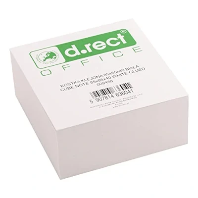 Imagen de D.RECT Bloc de notas, 85 x 40 mm, aprox. 350 hojas, encolado en la parte superior, color blanco