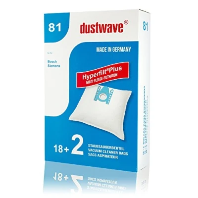 Imagen de dustwave 20 bolsas para aspiradoras Siemens VBBS616V00 (fabricadas en Alemania, incluye microfiltro)