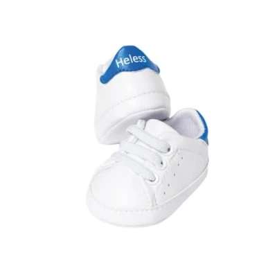 Imagen de Heless 1451 Zapatilla de deporte para muñecas, en blanco, tamaño 30 34 cm, zapatos moda la vida cotidiana las muñecas
