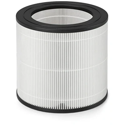 Imagen de Philips Filtro de Repuesto Genuino para Purificador Aire AC0650 y AC0651/10, NanoProtect HEPA, 12 Meses, Indicador Vida Útil, Negro/Blanco (FY0611/30)