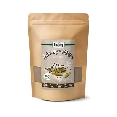 Imagen de Biojoy Pimienta negra molida Ecológica (500 g), sin aditivos (Piper nigrum L.)