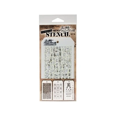 Imagen de Stampers Anonymous Tim Holtz Mini Capa Stencil Set # 16