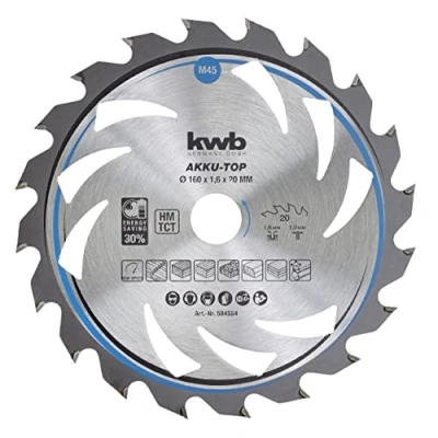 Imagen de kwb 584554 Hoja de sierra circular, Corte fino con batería, 160 x 20 mm