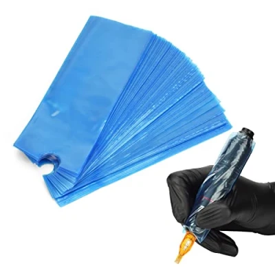 Imagen de ATOMUS 200 piezas desechables mangas de tatuaje cubren bolsas para pluma máquina bolsa plástico accesorios