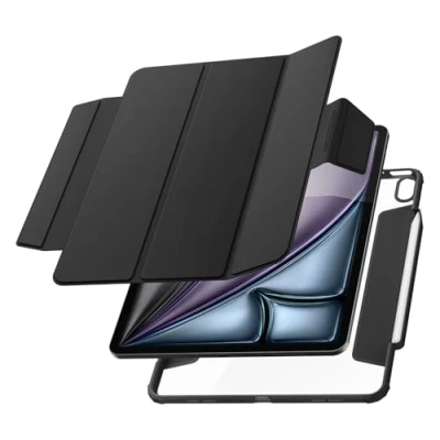 Imagen de Spigen Air Skin Pro Plástico Book Funda Negro Apple iPad 2024/2025 13