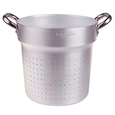 Imagen de Ollas Agnelli Colador cilíndricos para Pan, de Aluminio, con 2 Asas en Acero Inoxidable, Plata, 24 cm