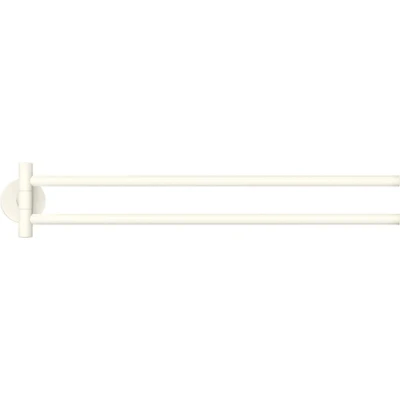 Imagen de tesa® MOON WHITE Toallero de 2 brazos Doble Barra para Baños Estilo Industrial o Moderno Autoadhesivo, Sin Taladro 84 mm x 50 456 Blanco Mate