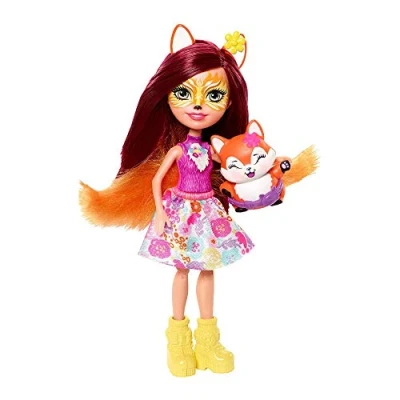 Imagen de Enchantimals Muñeca Felicity Fox con mascota Flix en jardín divertido (Mattel FRH45)