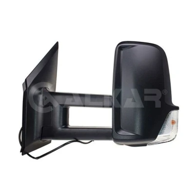 Imagen de espejo retrovisor Alkar 9297994 izquierda eléctrico calefactable, con gran angular, brazo largo de espejo, convexo para vehíc. volante a la