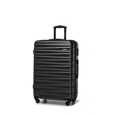Imagen de WITTCHEN Maleta Grande Trolley ABS rígido para facturación con 4 Ruedas giratorias Cerradura de combinación asa telescópica Groove Line Negro