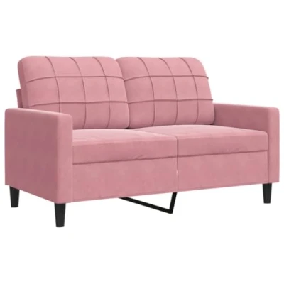 Imagen de vidaXL sofá de 2 plazas Terciopelo Rosa 120 cm, sofá, loveseat, salón, sofás, tapizado, Asientos Personas