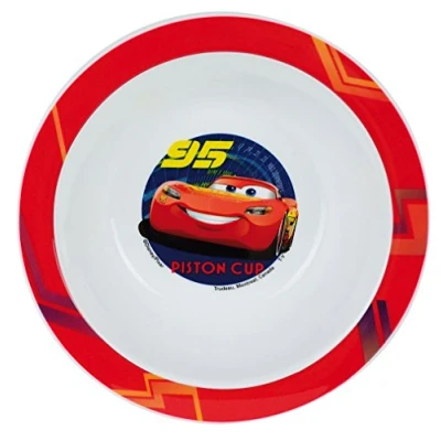 Imagen de Fun House Disney Cars Bol Micro ondable Ø 16 cm pour Enfant Cuenco para microondas niños, Polipropileno, Azul, x 4