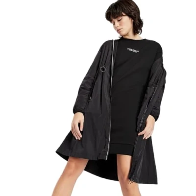 Imagen de Armani Exchange Sudadera Milano/New York Logo Vestido Informal, Negro, XL para Mujer