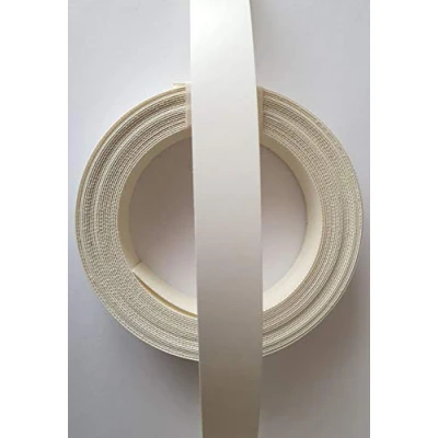 Imagen de Cinta de melamina para bordes, color blanco, lisa, 18 mm, 5 metros Veneers Online Ltd