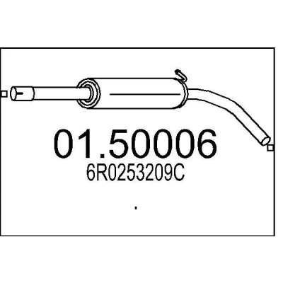 Imagen de MTS 01.50006 Silenciador Intermedio 950 SEAT: Ibiza 3