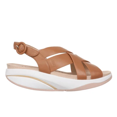 Imagen de MBT MUGI Sandalias de Vestir para Mujer en Piel. Calzado Ligero y Cómodo Primavera Verano. Fisiológico Confort Estabilidad. Estilo Moderno Hebilla. Color Arena