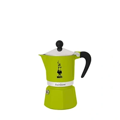 Imagen de Bialetti Rainbow Cafetera Italiana Espresso, 6Tazas, Aluminio, Verde, 6 Tazas