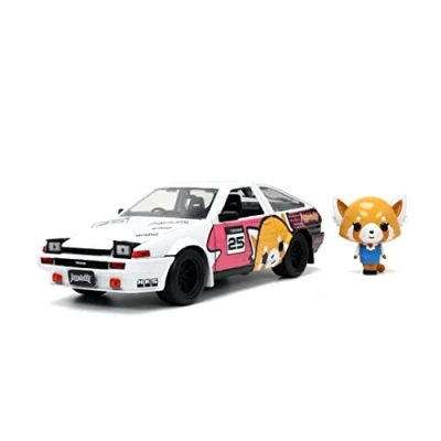 Imagen de Jada Coche de Aggretsuko 1986 Toyota Trueno 1:24. metal con rueda libre, apertura puertas y figura Retsuko (253255056)