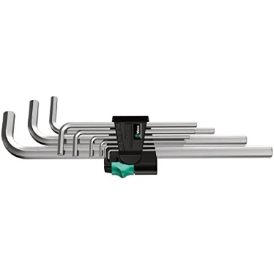 Imagen de 950 L/9 SM N Juego de llaves acodadas métricas, cromado mate, 9 piezas