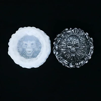 Imagen de Moldes Resina Cenicero Molde de Silicona redondos para bricolaje 130 * mm DIY Epoxi Posavasos, Macetas, Ceniceros, Portavelas