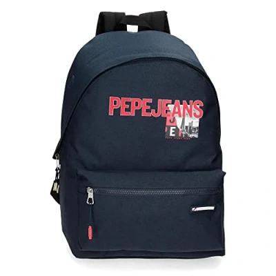 Imagen de Pepe Jeans Dikran Mochila Escolar Adaptable a Carro Azul 31x44x15 cms Poliéster 23,87L