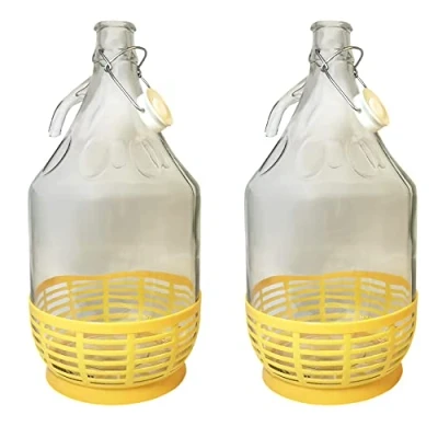 Imagen de DIAH DO IT AT HOME Demijohns Fermentadores de almacenamiento para elaboración vino (2 unidades, 5 L)