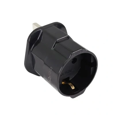 Imagen de OcioDual Adaptador de Enchufe Europeo a UK, Viaje, Tipo C, E y F G, Modelo YD 1310, 250V/13A Negro, Convertidor 2 Pin 3 Pin, Certíficación CE/ROHST