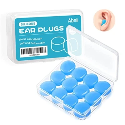 Imagen de Tapones Oidos, 6 Pares Oido Ruido Con Cancelación De Silicona Moldeable Reutilizables, Protección Auditiva Para Dormir Ronquidos Viajar (azul)