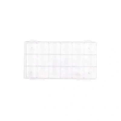 Imagen de Craftelier Caja de Organización y Almacenamiento 18 Compartimentos para Guardar Complementos Materiales Scrapbooking Manualidades Tamaño Aprox. 28,8 x 11,5 3 cm (8,19&quot; 4,53&quot; 1,18&quot;)
