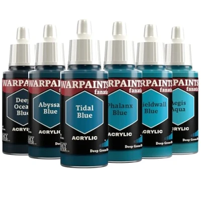 Imagen de The Army Painter, Warpaints Fanatic Flexible Triad: Deep Green Blues 6 x 18 ml Pinturas Acrilicas, Verdes Azulados Pintura Miniatura para D&amp;D miniatures &amp; Warhammer Figuras