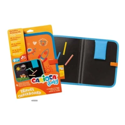 Imagen de Carioca Pizarra portátil para Bebé Kit de Dibujo Niños a Partir 24 Meses Formato A4 Contiene 4 tizas Colores
