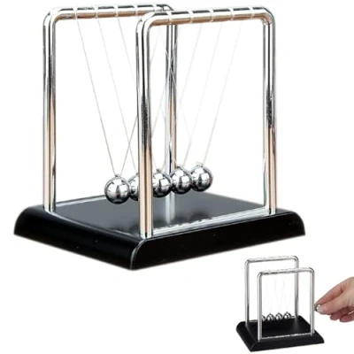 Imagen de Juguete de Escritorio Bola Péndulo,Péndulo Newton,5 Balls Newtons Cradle,Juego Física Juguetes Clásicos para Decoración Oficina Casa