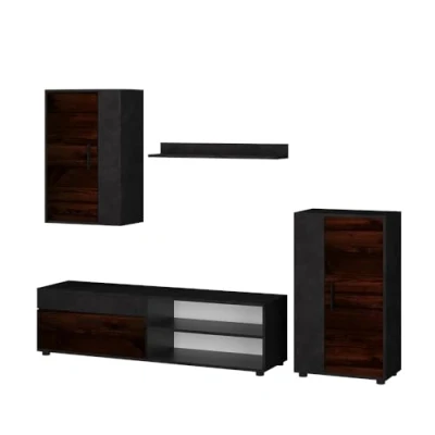 Imagen de Vicco Conjunto de salón Berno, Marrón/Antracita, Juego 4