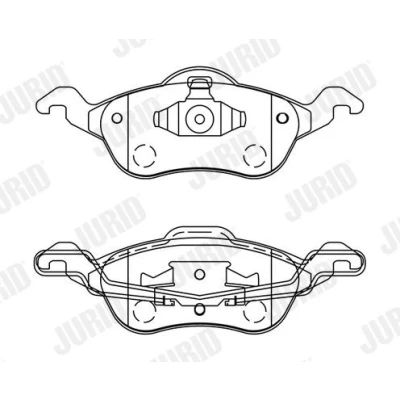 Imagen de JURID 571967J Juego de pastillas freno no preparado para indicador desgaste con clip émbolo sin accesorios FORD: Focus Mk1 Hatchback
