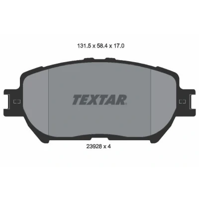 Imagen de TEXTAR 2392801 Juego de pastillas freno no preparado para indicador desgaste LEXUS: IS 2, GS III