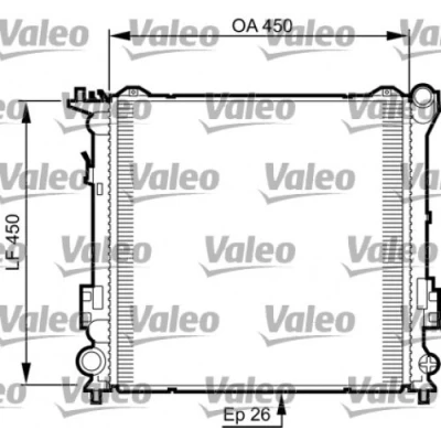 Imagen de VALEO 735504 Radiador, refrigeración del motor Aluminio 450 26 Aletas soldadas HYUNDAI: i30 I Hatchback, Familiar