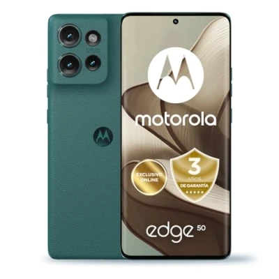 Imagen de Motorola Edge 50, 12/512 GB, España, certificación Militar de Durabilidad, Pantalla Super HD (1220p) de 6,7&quot;, Sensor Sony LYTIA 700C y teleobjetivo, Carga TurboPower 68 W, Funda, Verde