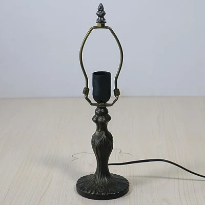 Imagen de BOTOWI Reemplazo de la Base lámpara Mesa Tiffany, Solo Luces Escritorio 15 &quot;de Altura Romana Bronce aptas para Pantallas vidrieras Estilo Tiffany 8 Pulgadas,Alloy