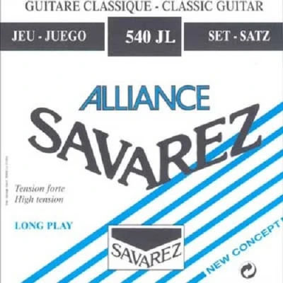 Imagen de Savarez 540JL cuerdas de alta tensión para guitarras clásicas con cordal Alliance Trebles, bajos clásicos, juego completo 6