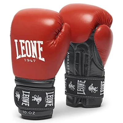 Imagen de LEONE 1947 Embajador Guantes de Boxeo, Adultos Unisex, Rojo, 12 oz