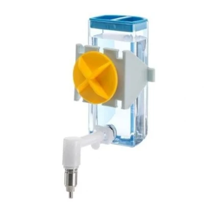 Imagen de Feplast Bebedero para hámsteres, ratoncillos y jerbos Sippy 4672 Small, Capacidad 100 CC, Sistema de sujeción Alambre o Superficies Lisas, 8,5 x 6,5 h 15 cm 0,1 L, Transparente (84672070)