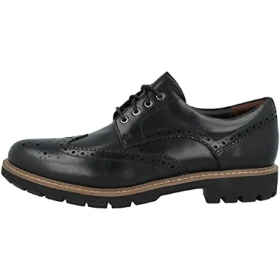 Imagen de Clarks Batcombe Wing, Zapatos de Cordones Derby Hombre, Negro (Black Leather), 42.5 EU