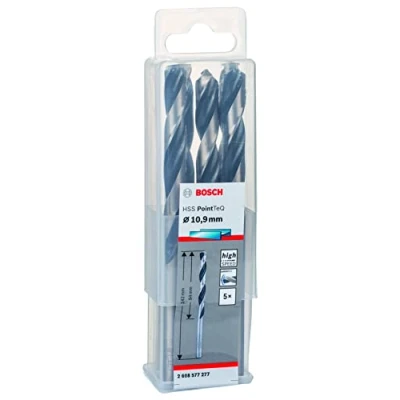 Imagen de Bosch Professional 5 brocas helicoidales HSS PointTeQ, para metal, 10.9 x 94 142 mm, accesorio de taladro